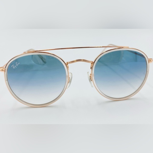 Ray-Ban Unisex Round Sunglasses RB3647 51-22-145 Copper Blue Gradient Lens - Picture 5 of 9